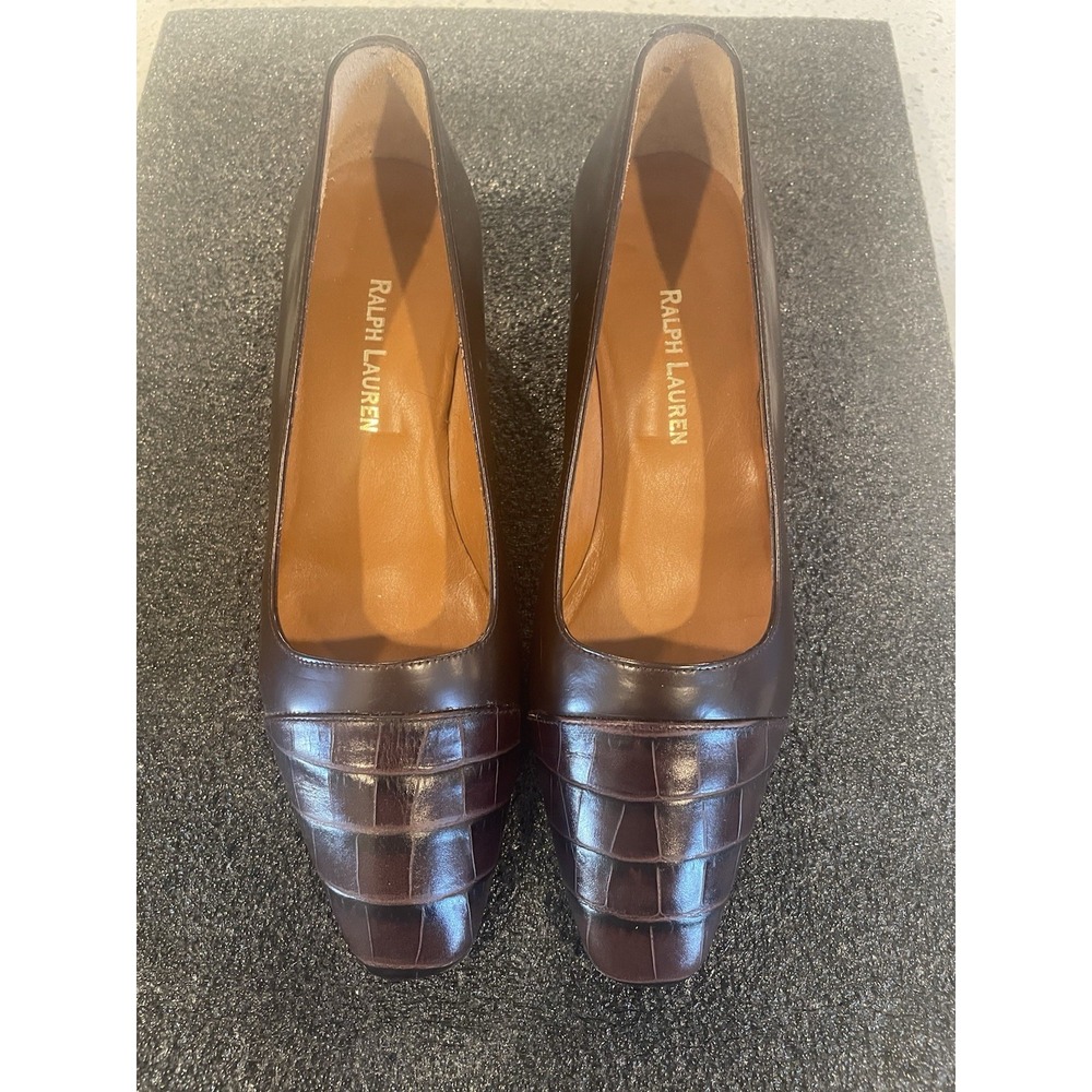 Womens Ralph Lauren "Mallory Captoe" Heel - Brown - size 6B